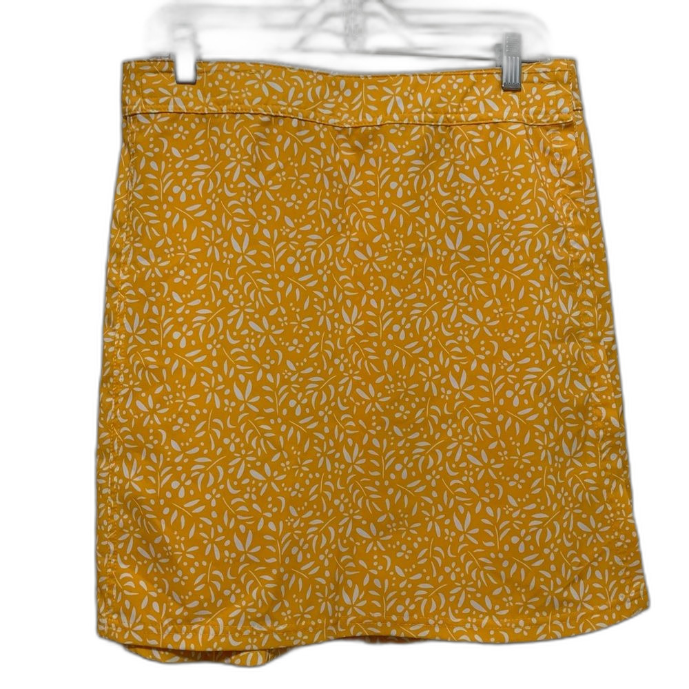 Rip Skirt Yellow Floral Wrap Skirt Swim Beach Cover up size medium